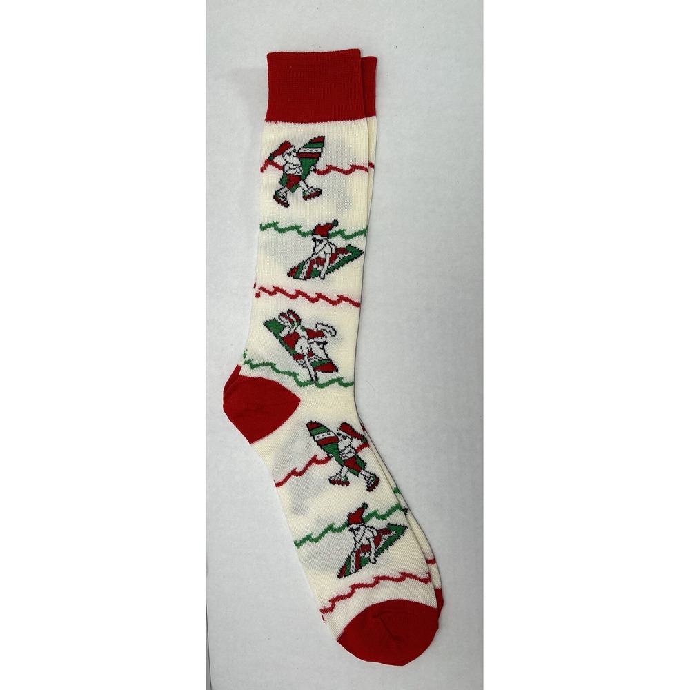 Surfin Santa men's dress socks 1 pair‎ NWOT with flaw - Picture 4 of 6